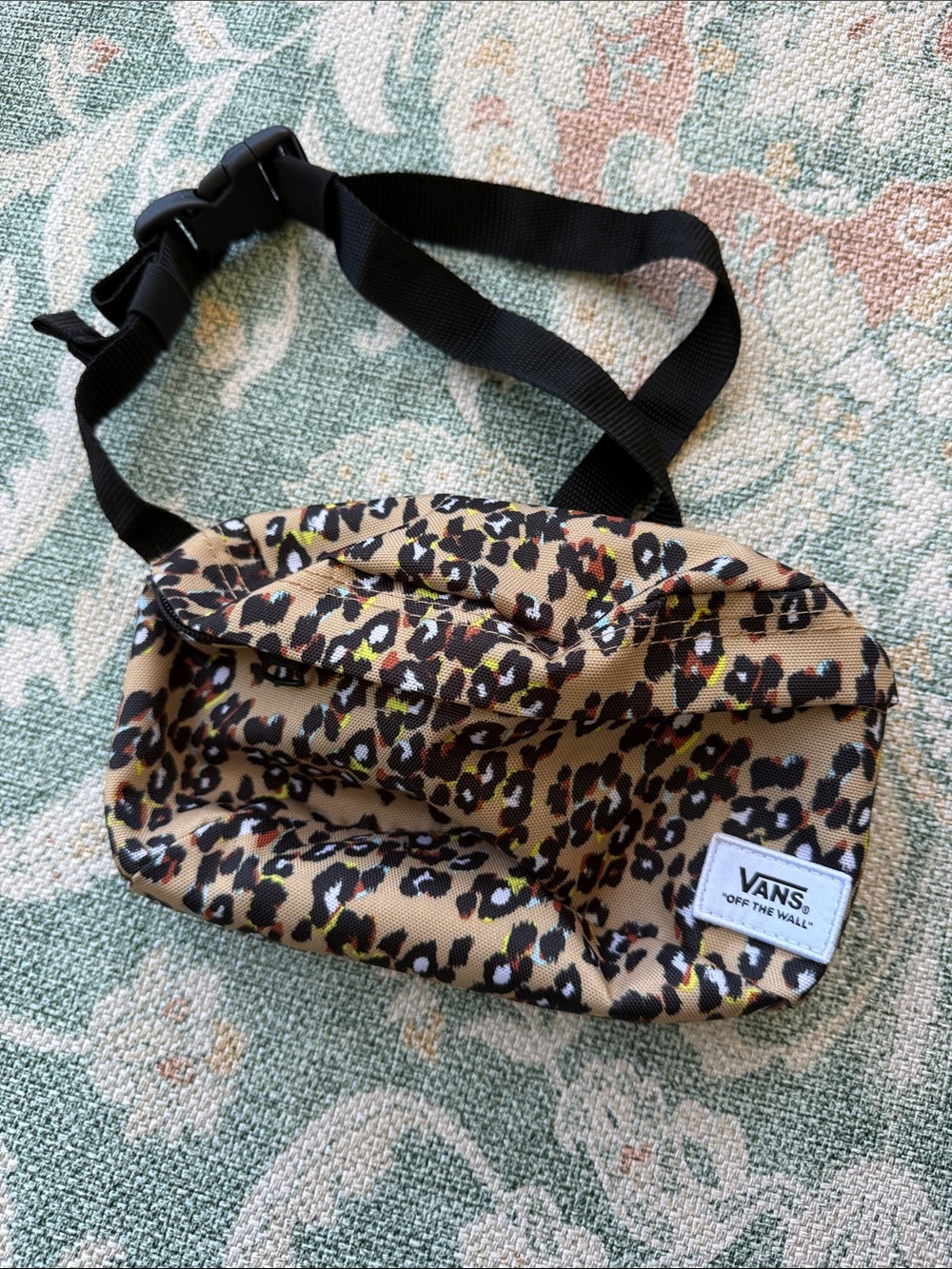 Vans Leopard Print Crossbody Bag in Tan, Black, Brown